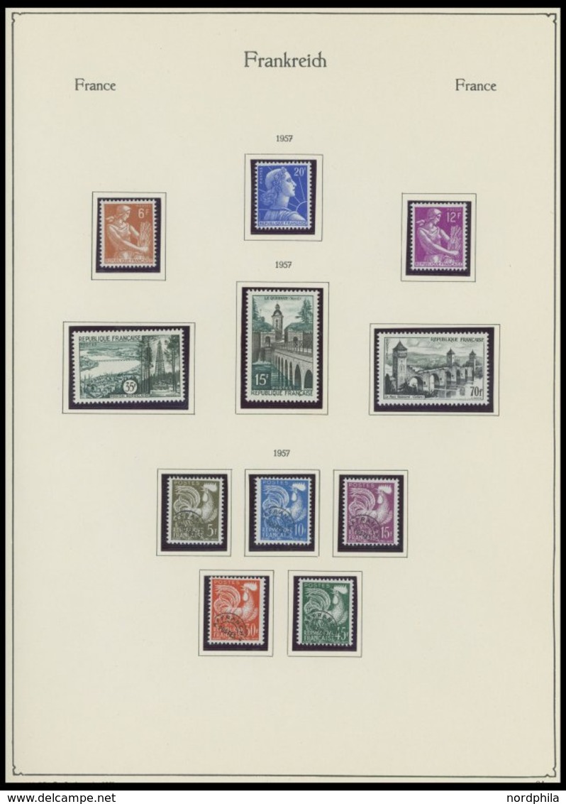 SAMMLUNGEN **, Postfrische Sammlung Frankreich Von 1952-79 Im KA-BE Album, Ab 1956 Komplett, Dazu Porto- Und CEPT-Ausgab - Colecciones Completas