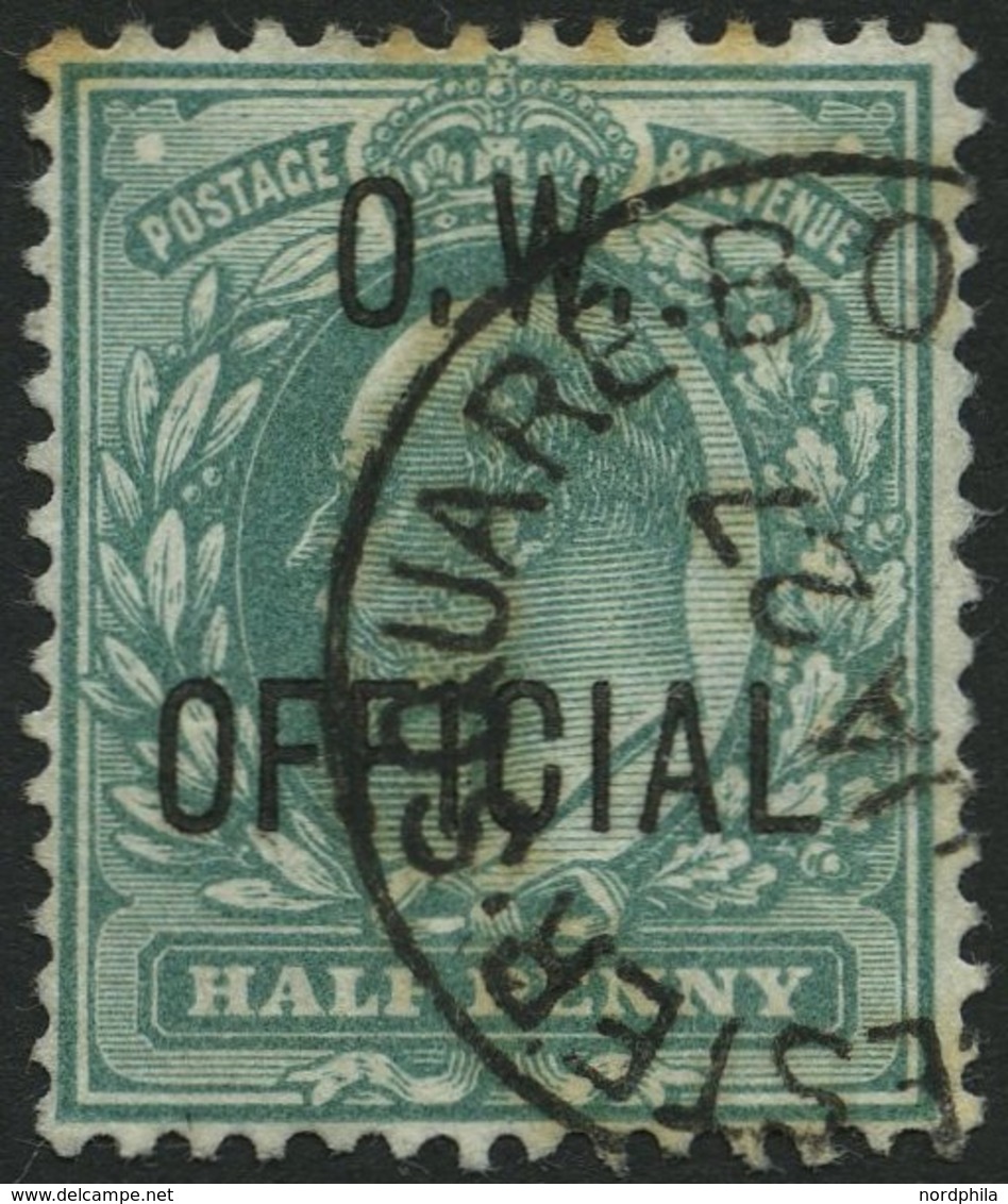 DIENSTMARKEN D 69 O, 1902, 1/2 P. O.W., Etwas Fleckig Sonst Pracht, Mi. 130.- - Service