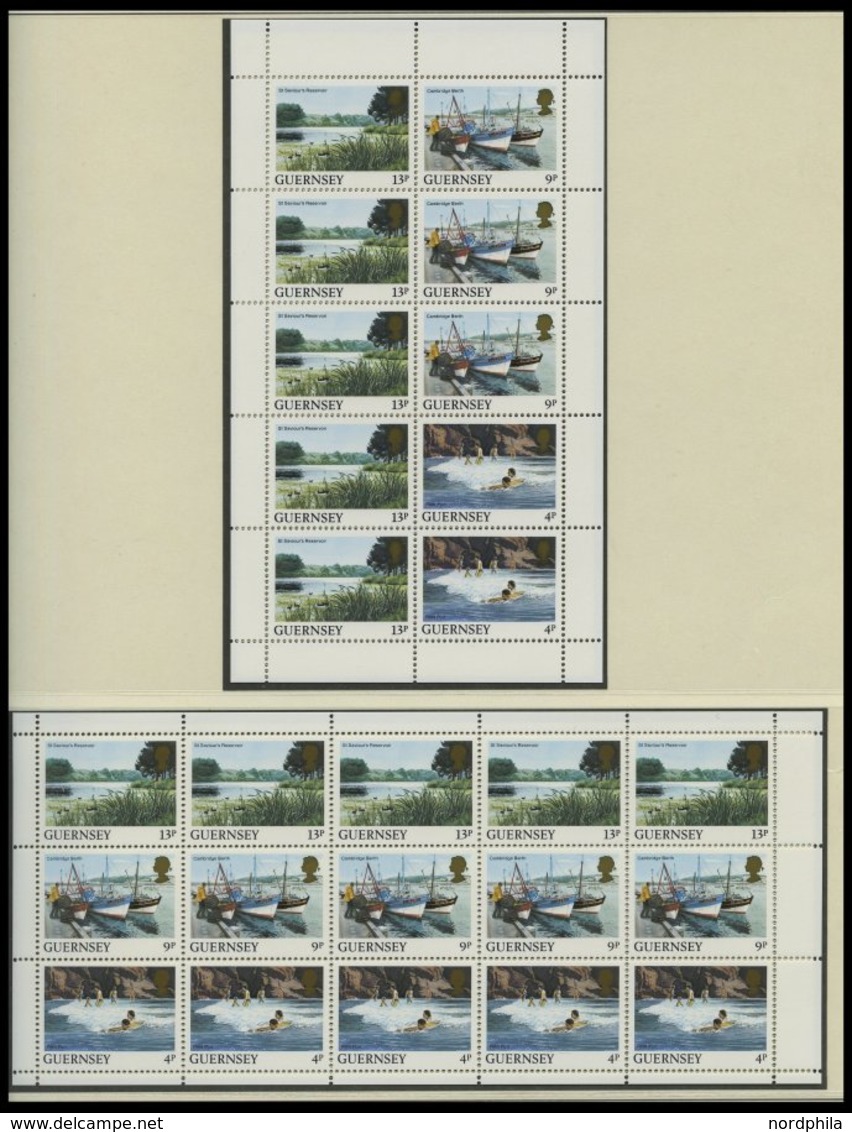 SAMMLUNGEN, LOTS Bl.,KB,H-Bl. **, 1976-86, Kleine Partie Verschiedener Blocks, Kleinbogen Und Heftchenblätter Großbritan - Collections