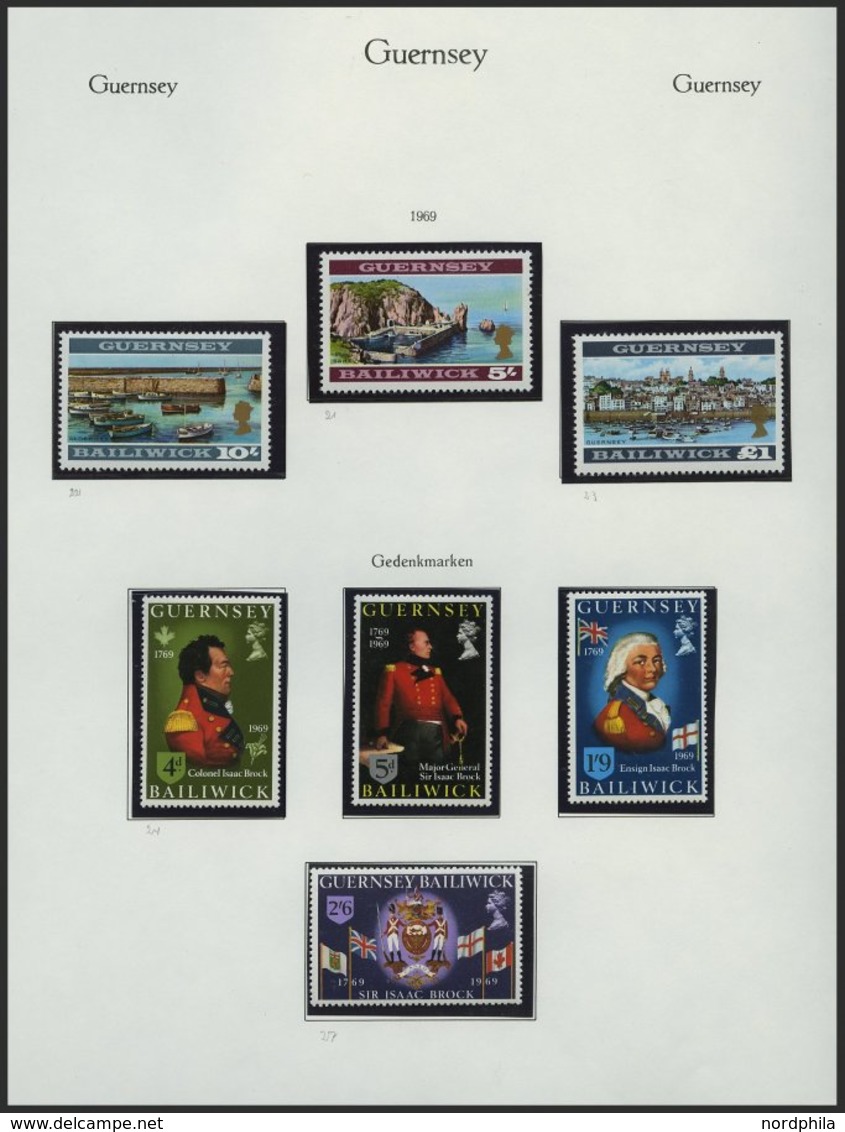 GUERNSEY **, Komplette Postfrische Sammlung Guernsey Von 1969-83 Auf KA-BE-Seiten, Prachterhaltung, Mi. 270.- - Guernsey