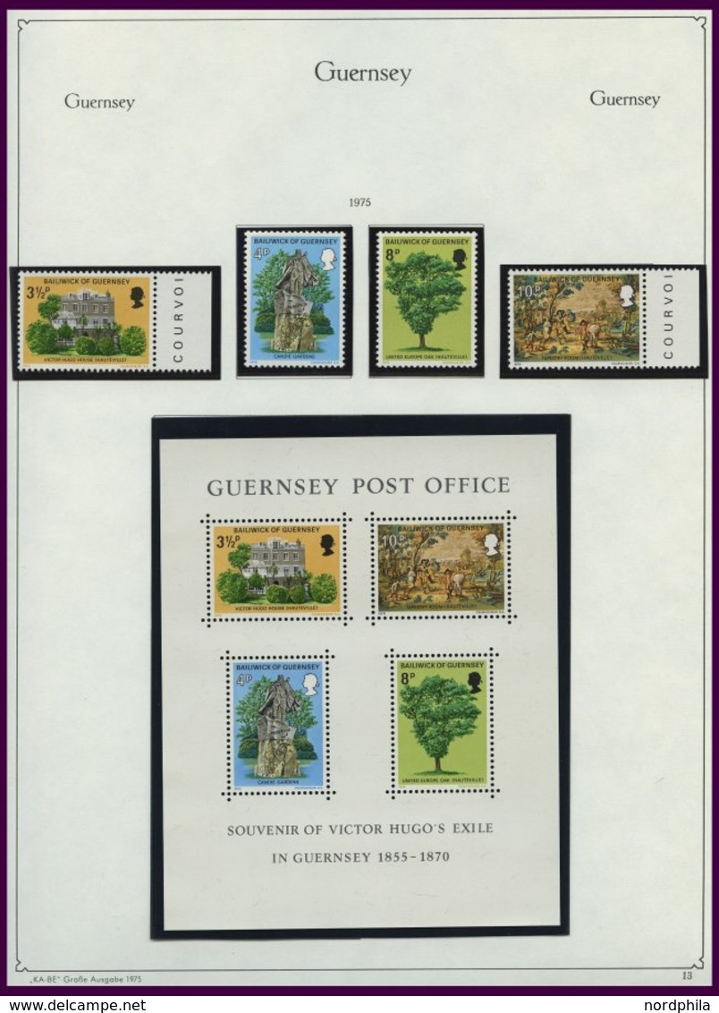 GUERNSEY **, komplette postfrische Sammlung Guernsey von 1969-83 auf KA-BE-Seiten, Prachterhaltung, Mi. 270.-