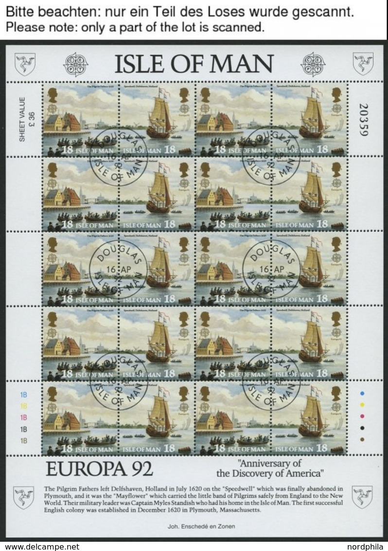 INSEL MAN KB O, 1976-94, Europa, Bis Auf 1977 Alle 18 Kleinbogensätze Komplett, Pracht, Mi. 520.- - Man (Insel)