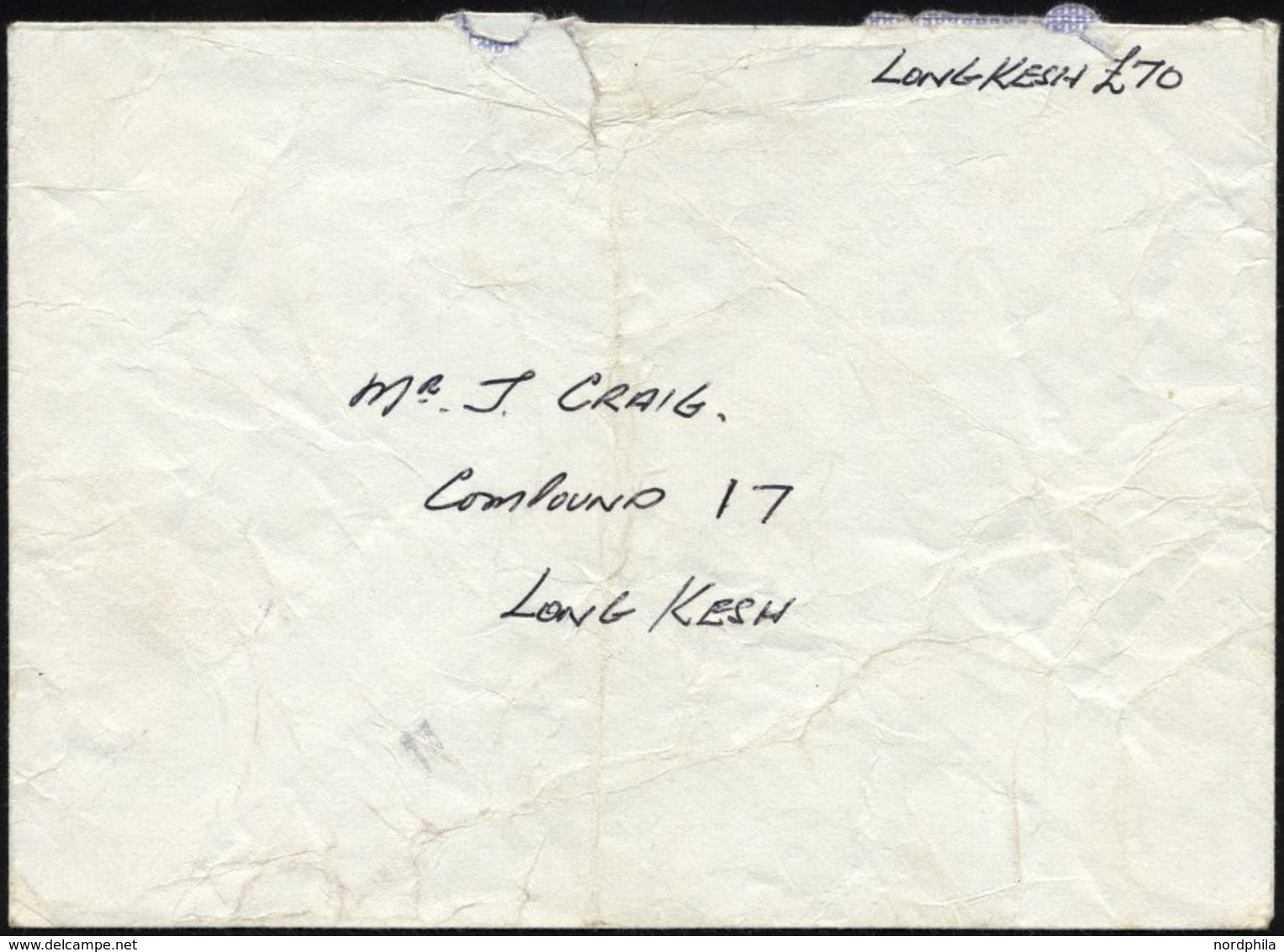 IRLAND 1974, Brief An Mr. J. Graig, Gefangener Im Long-Kesh-Gefängnis, Bereich 17, Rückseitiger Absenderstempel Der Gefa - Otros & Sin Clasificación