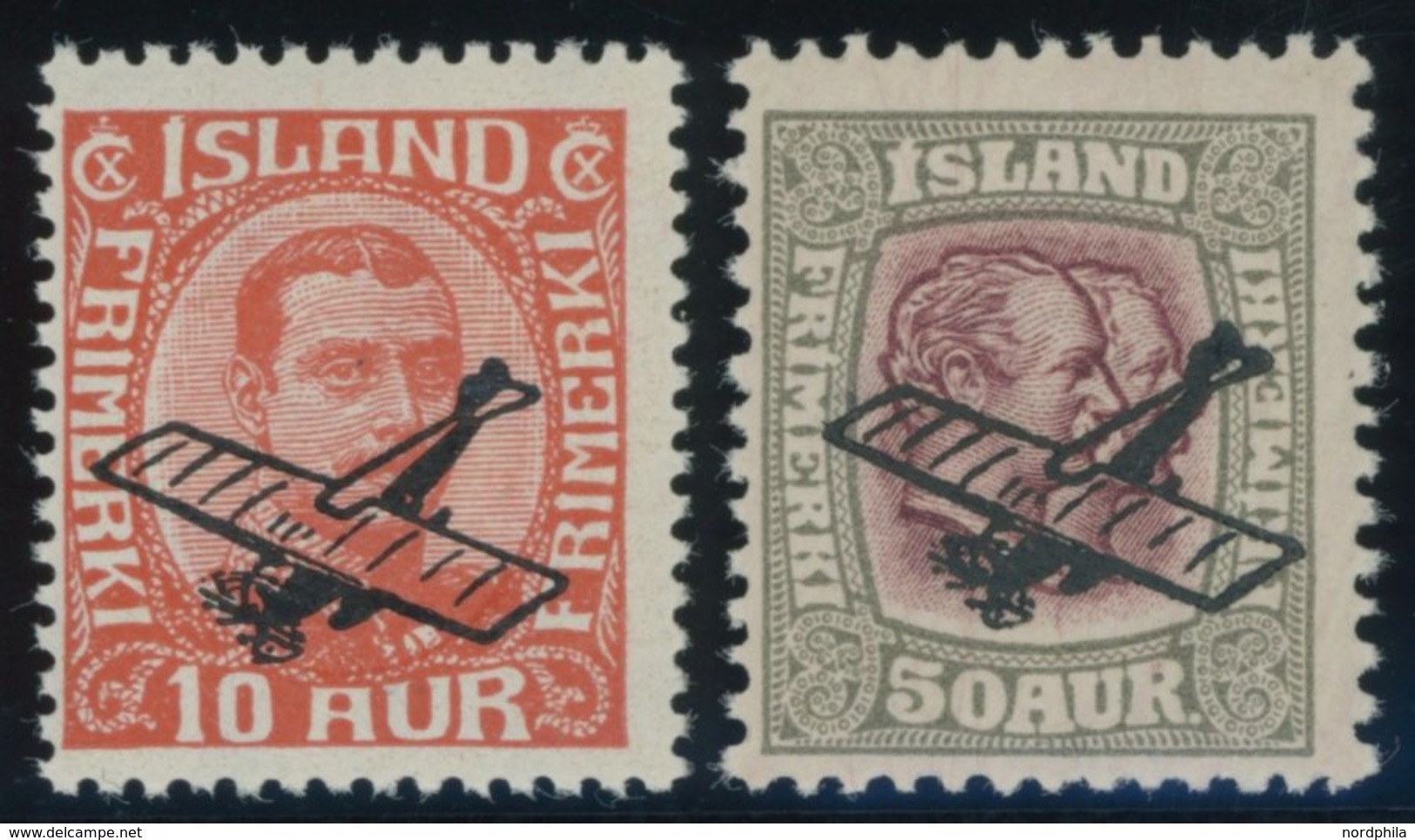 ISLAND 122/3 **, 1928/9, Flugpost, Postfrisch, Pracht, Mi. 150.- - Otros & Sin Clasificación