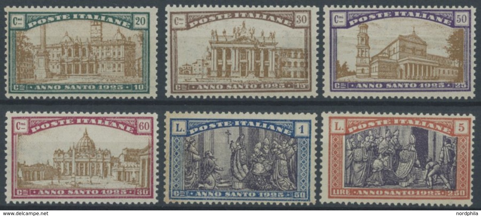 ITALIEN 206-11 **, 1924, Heiliges Jahr, Postfrischer Prachtsatz, Mi. 60.- - Non Classificati