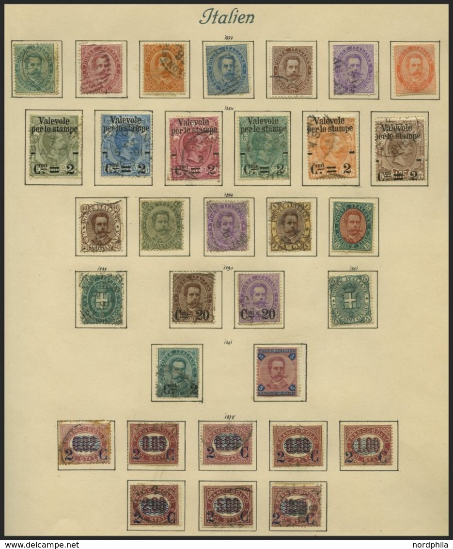 SAMMLUNGEN, LOTS O, *, Interessante Reichhaltige Alte Sammlung Italien Bis 1941, Mit Vielen Guten Werten Und Sätzen, Erh - Colecciones