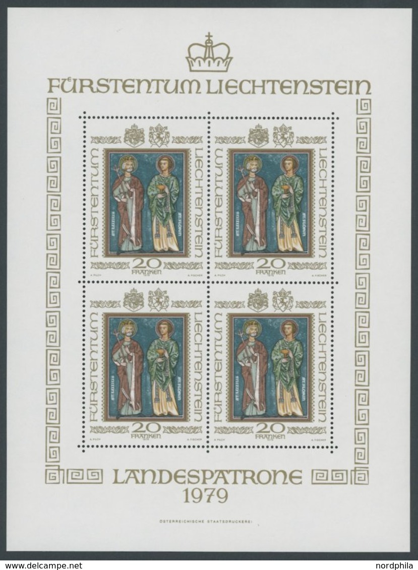 LIECHTENSTEIN 734KB **, 1979, 20 Fr. Landespatrone Im Kleinbogen, Postfrisch, Pracht, Mi. 105.- - Other & Unclassified