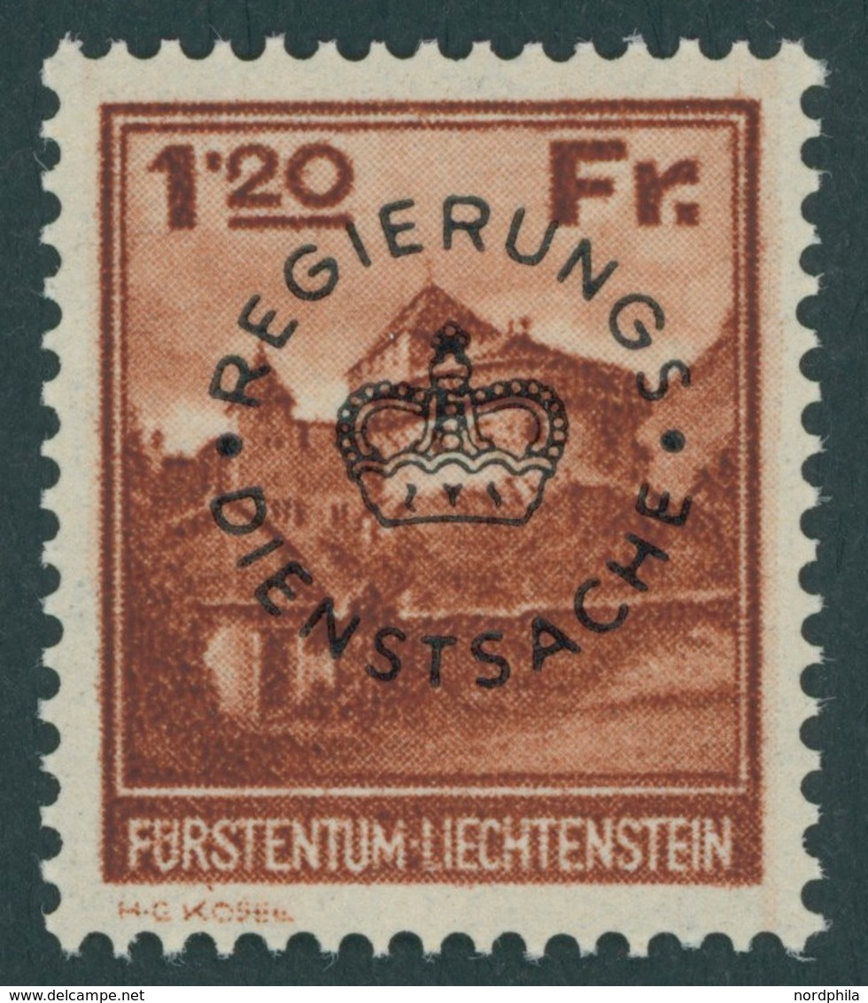 DIENSTMARKEN D 10 **, 1933, 1.20 Fr. Schwarzbraunorange, Postfrisch, Pracht, Mi. 260.- - Dienstmarken