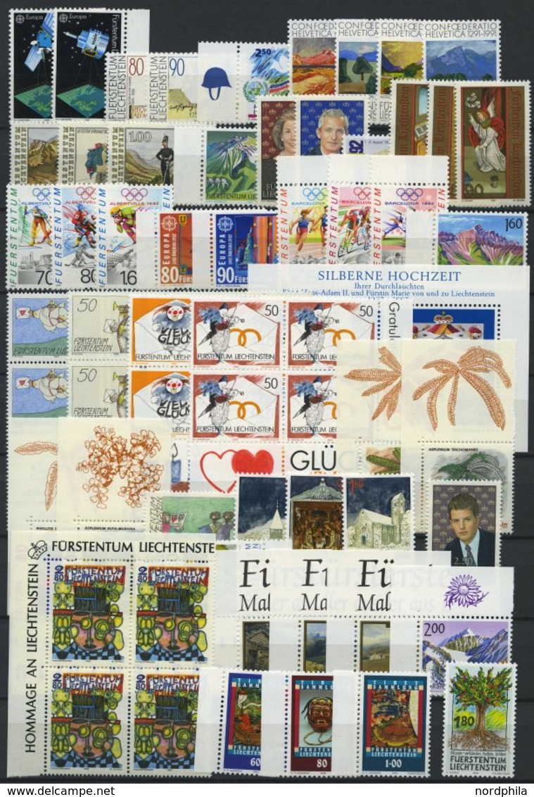 SAMMLUNGEN **, Komplette Postfrische Sammlung Liechtenstein Von 1991-95, Prachterhaltung - Lotes/Colecciones