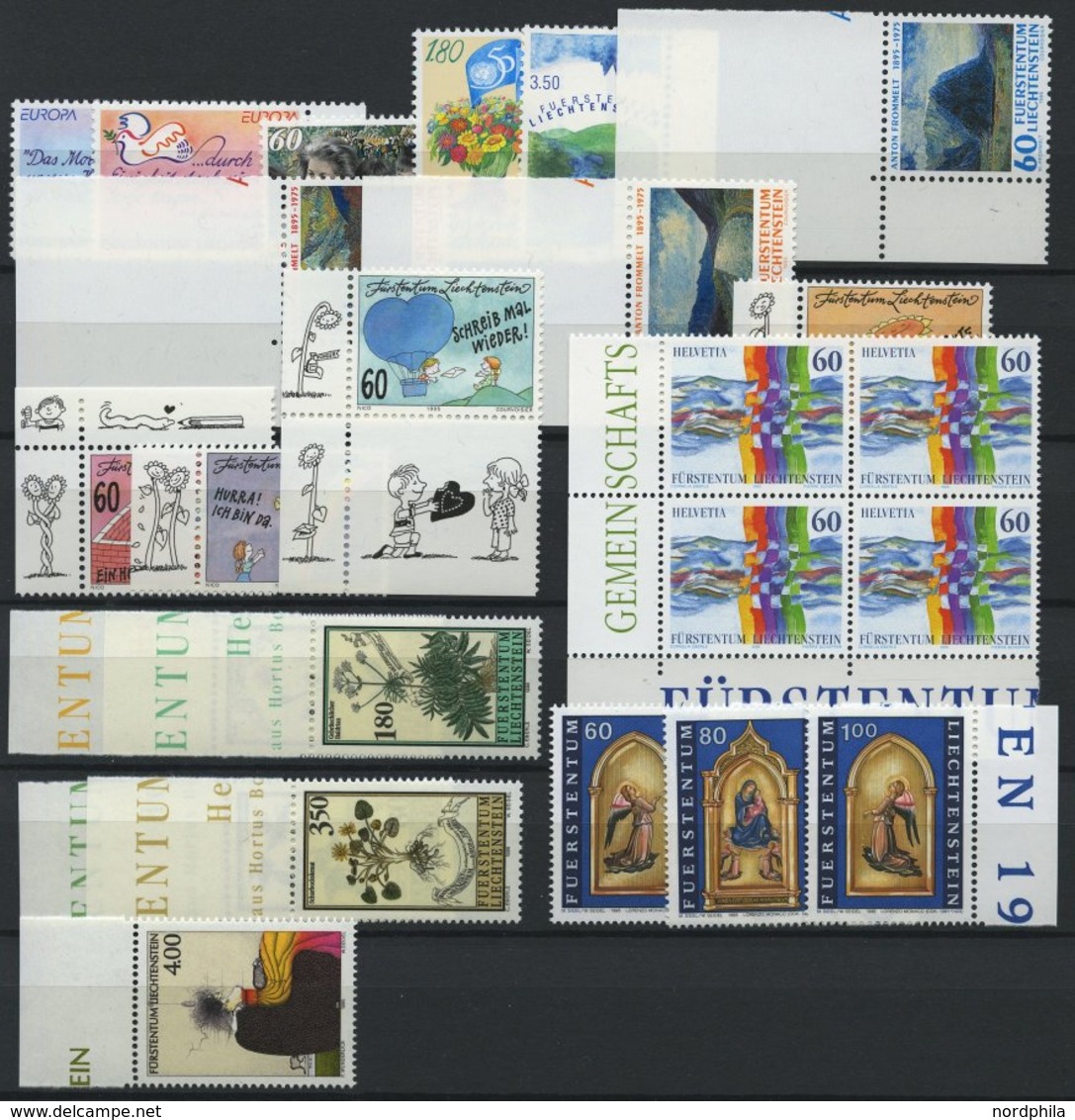 SAMMLUNGEN **, Komplette Postfrische Sammlung Liechtenstein Von 1991-95, Prachterhaltung - Lotti/Collezioni