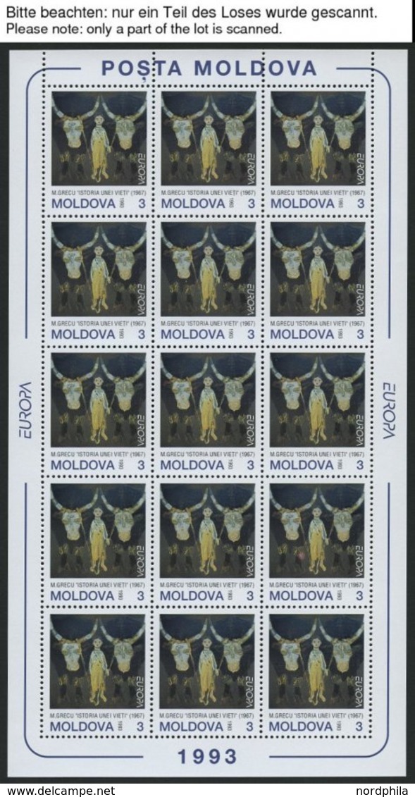 MOLDAVIEN KB **, 1993-99, Europa, Mi.Nr. 94/5, 106-08 Und 304 In Kleinbogen, Nr. 94/5 Zusätzlich Im Zwischensteg-Kleinbo - Moldavia