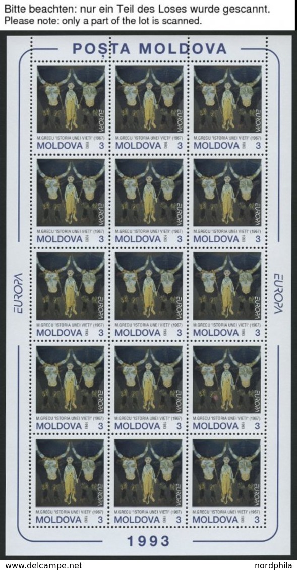 MOLDAVIEN KB **, 1993-99, Europa, Mi.Nr. 94/5, 106-08 Und 304 In Kleinbogen, Nr. 94/5 Zusätzlich Im Zwischensteg-Kleinbo - Moldawien (Moldau)