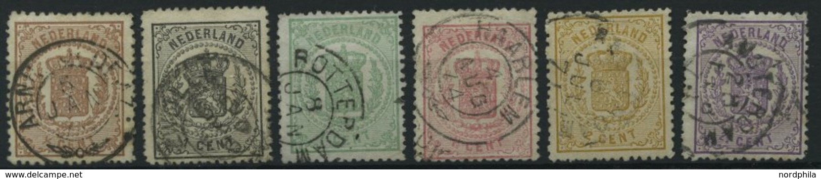 NIEDERLANDE 13-18 O, 1869, Reichswappen, Sauber Gestempelt, Prachtsatz - Altri & Non Classificati