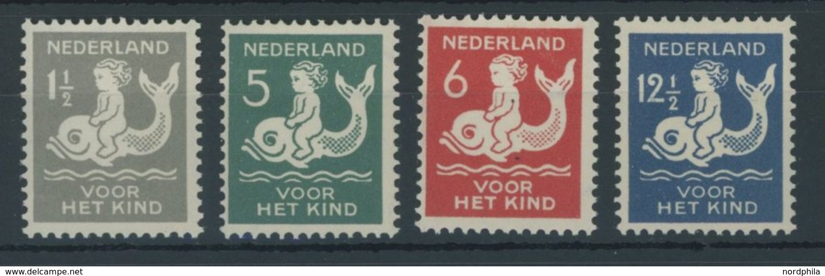 NIEDERLANDE 229-32A **, 1929, Voor Het Kind, Gezähnt K 121/2, Postfrischer Prachtsatz, Mi. 75.- - Other & Unclassified