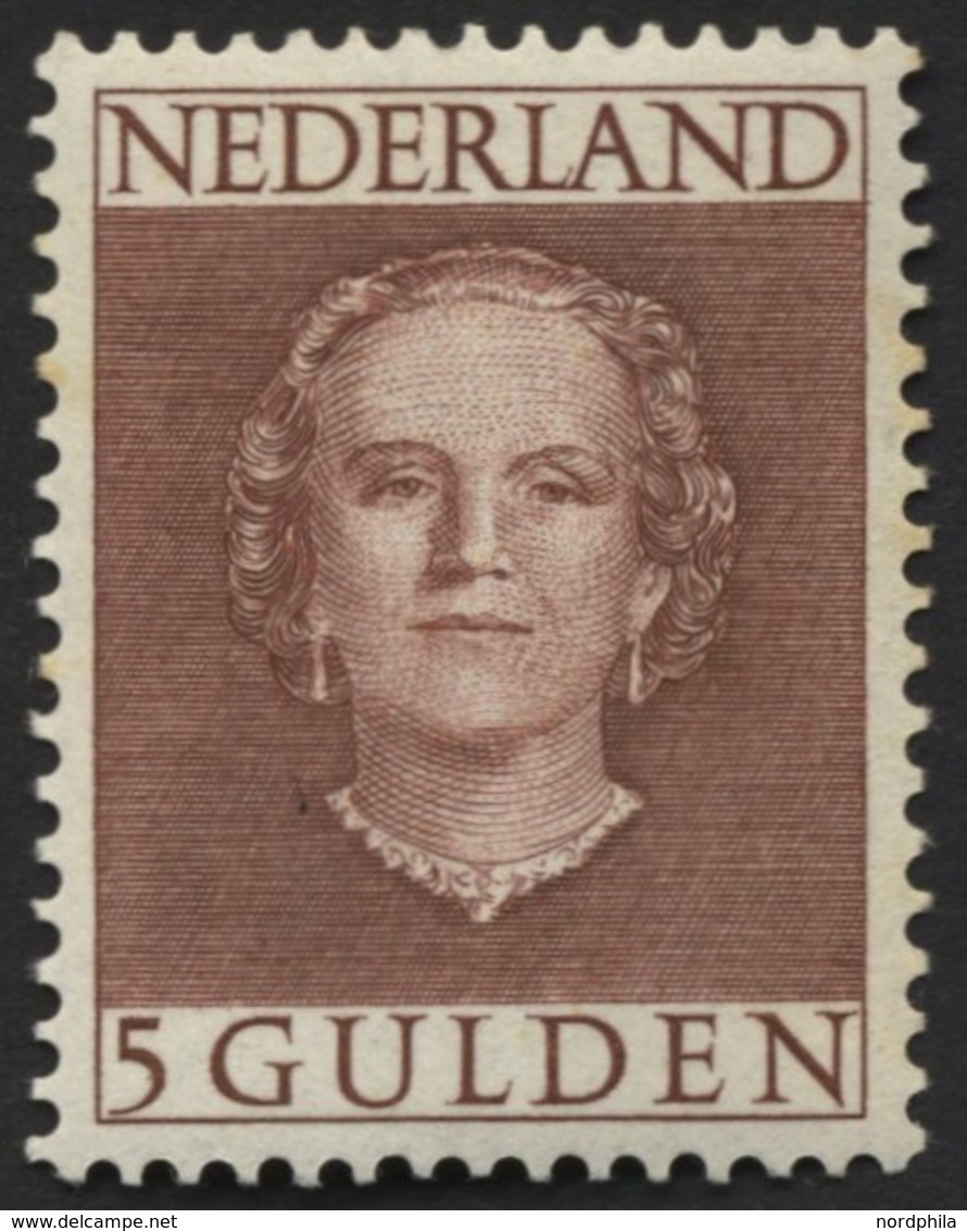 NIEDERLANDE 542 **, 1949, 5 G. Rotbraun, Gummi Minimal Fleckig Sonst Pracht, Mi. 450.- - Otros & Sin Clasificación