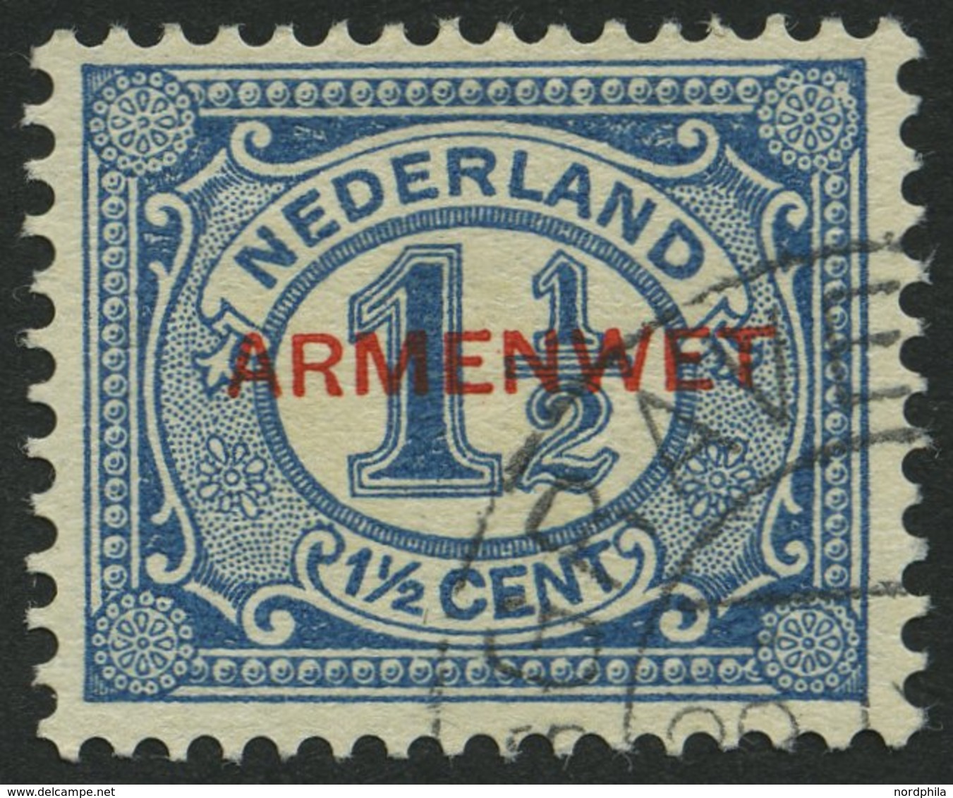 DIENSTMARKEN D 3 O, 1918, 11/2 C. Blau, Pracht, Mi. 170.- - Servizio