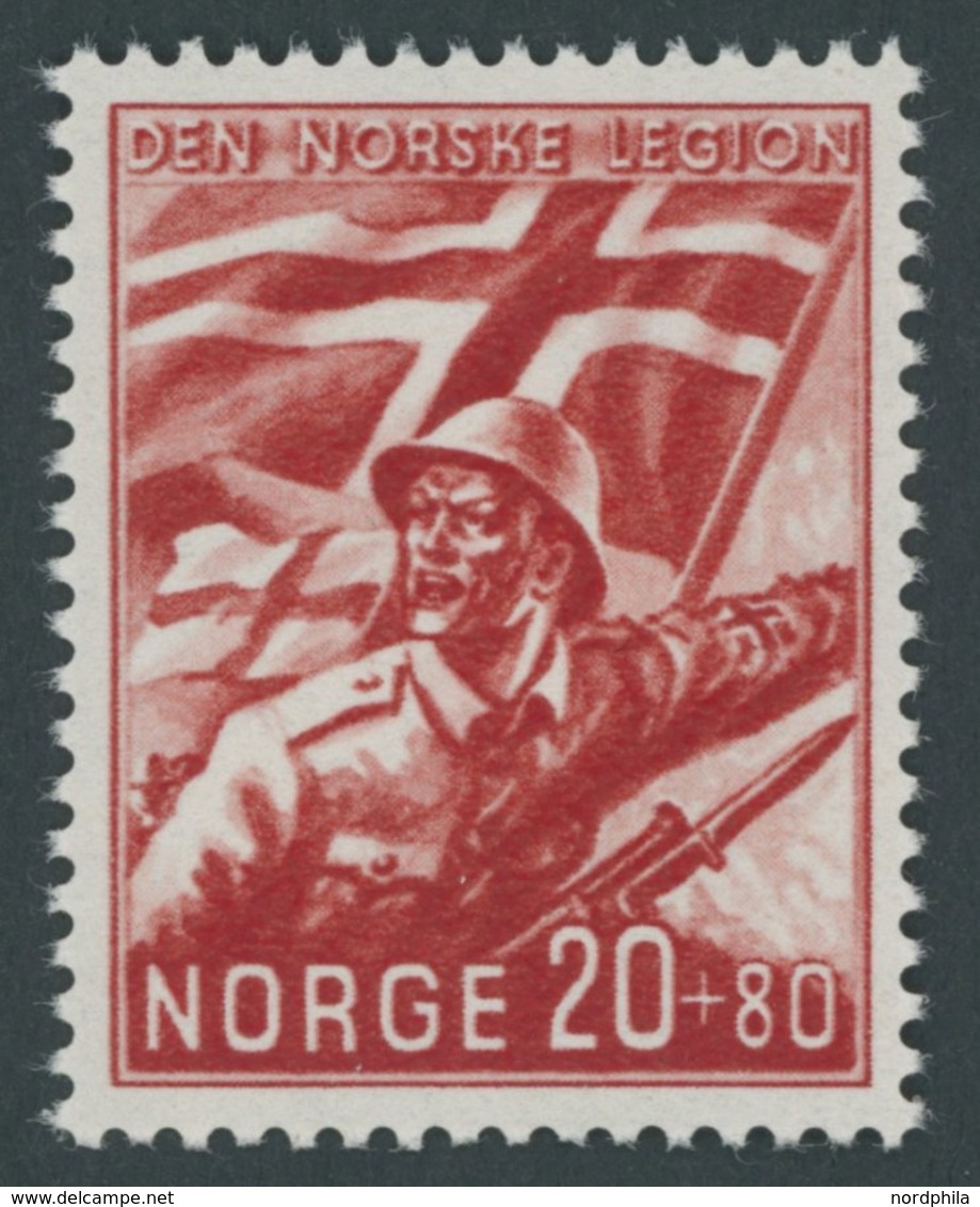 NORWEGEN 236 **, 1941, 20 Ø Norske Legion, Postfrisch, Pracht, Mi. 80.- - Sonstige & Ohne Zuordnung