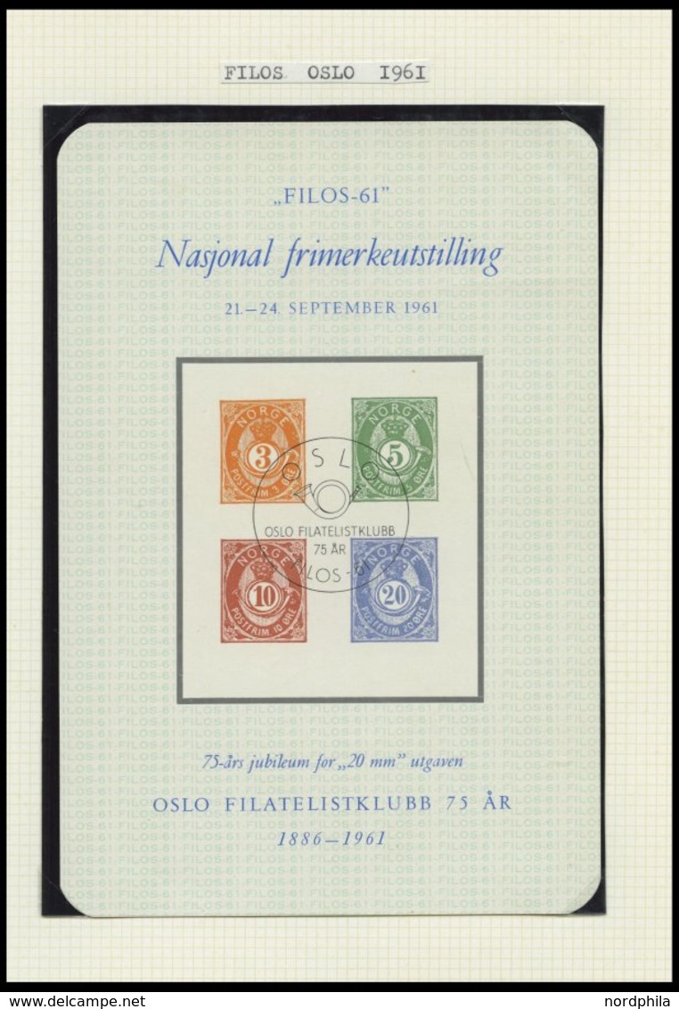 SAMMLUNGEN, LOTS *, 1951-91, 16 Verschiedene Minneblokker Mit Sonderstempel, Pracht - Colecciones