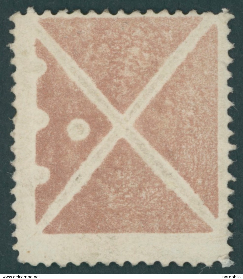 ÖSTERREICH BIS 1867 15II *, Kleines Andreaskreuz In Braun Mit 4 Plattenzeichen Links, Falzreste, Feinst - Otros & Sin Clasificación