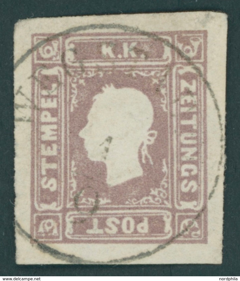 ÖSTERREICH BIS 1867 17a O, 1858, 1.05 Kr. Dunkellila, K1 WEGSTADL, Breitrandig, Kabinett, Fotobefund Dr. Ferchenbauer, M - Otros & Sin Clasificación