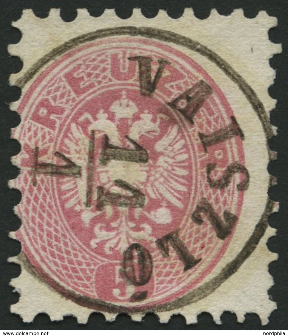 ÖSTERREICH 32 O, 1863, 5 Kr. Rosa Mit Ungarischem K1 VAISZLÖ, Pracht, R! - Sonstige & Ohne Zuordnung