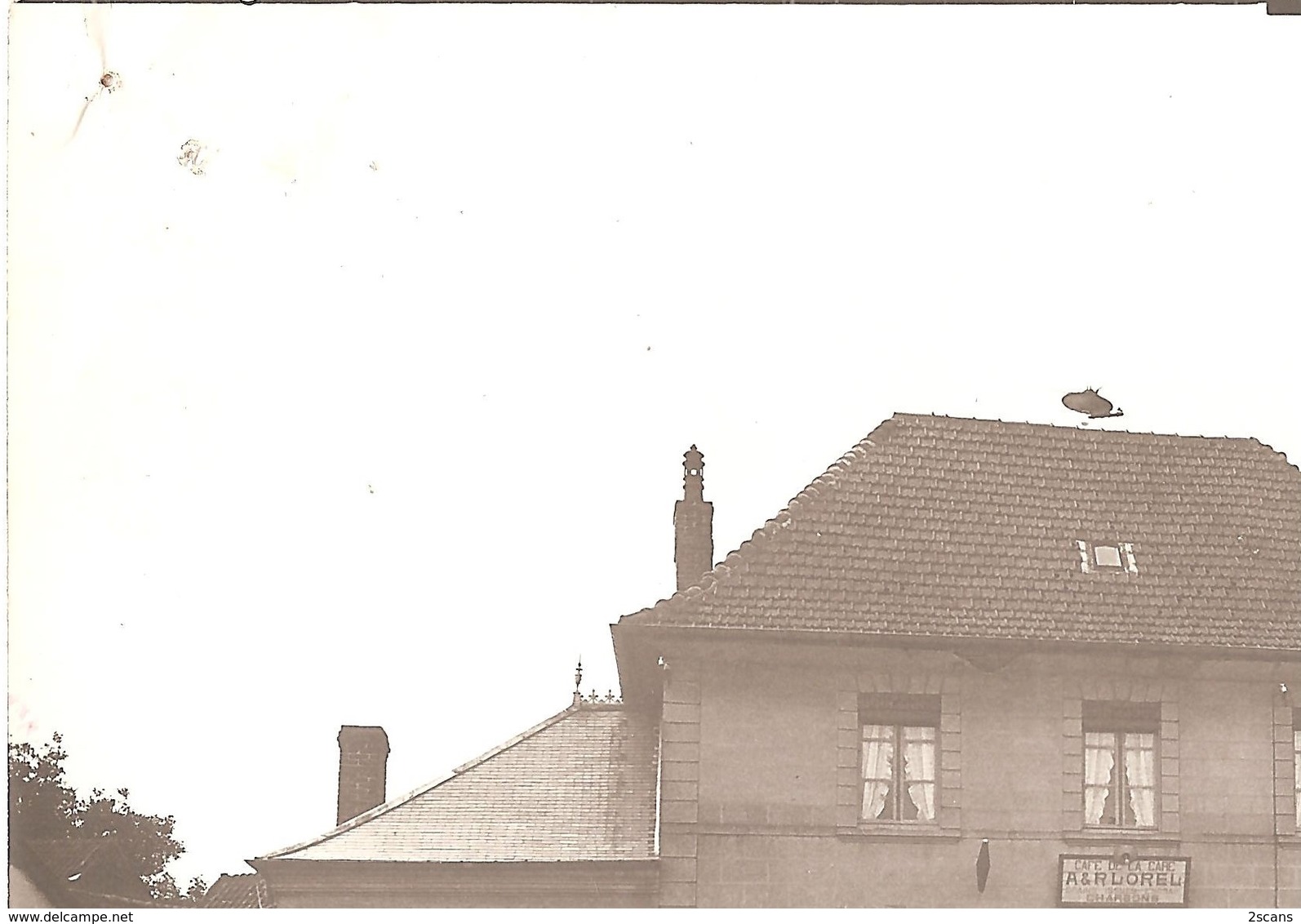 Dépt 80 - BOUQUEMAISON - ÉPREUVE De CARTE POSTALE (photo R. LELONG) + PLAQUE De VERRE D'origine - La Gare Et Café LOREL - Autres & Non Classés