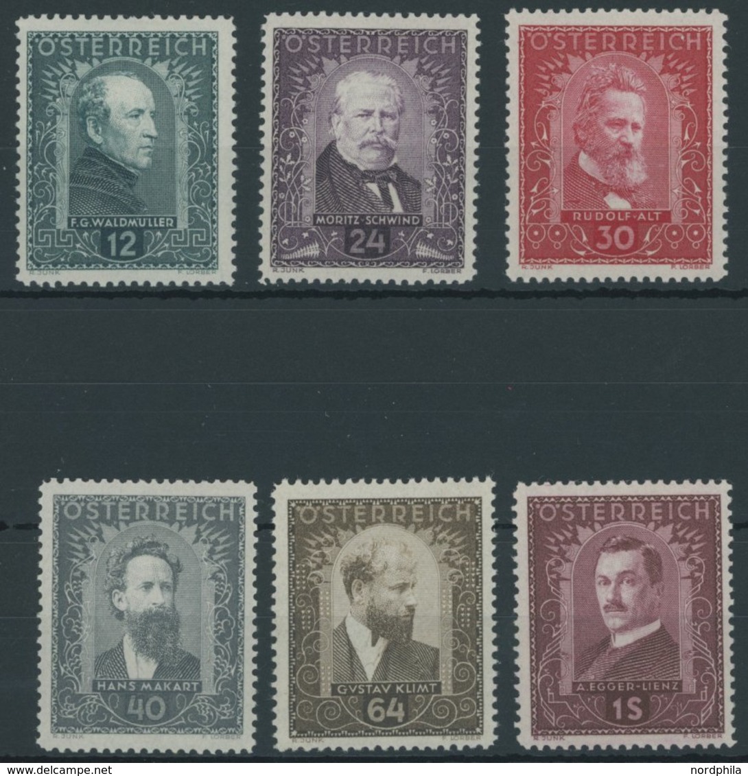 ÖSTERREICH 1918-1938 545-50 **, 1932, Maler, Postfrischer Prachtsatz, Mi. 300.- - Otros & Sin Clasificación