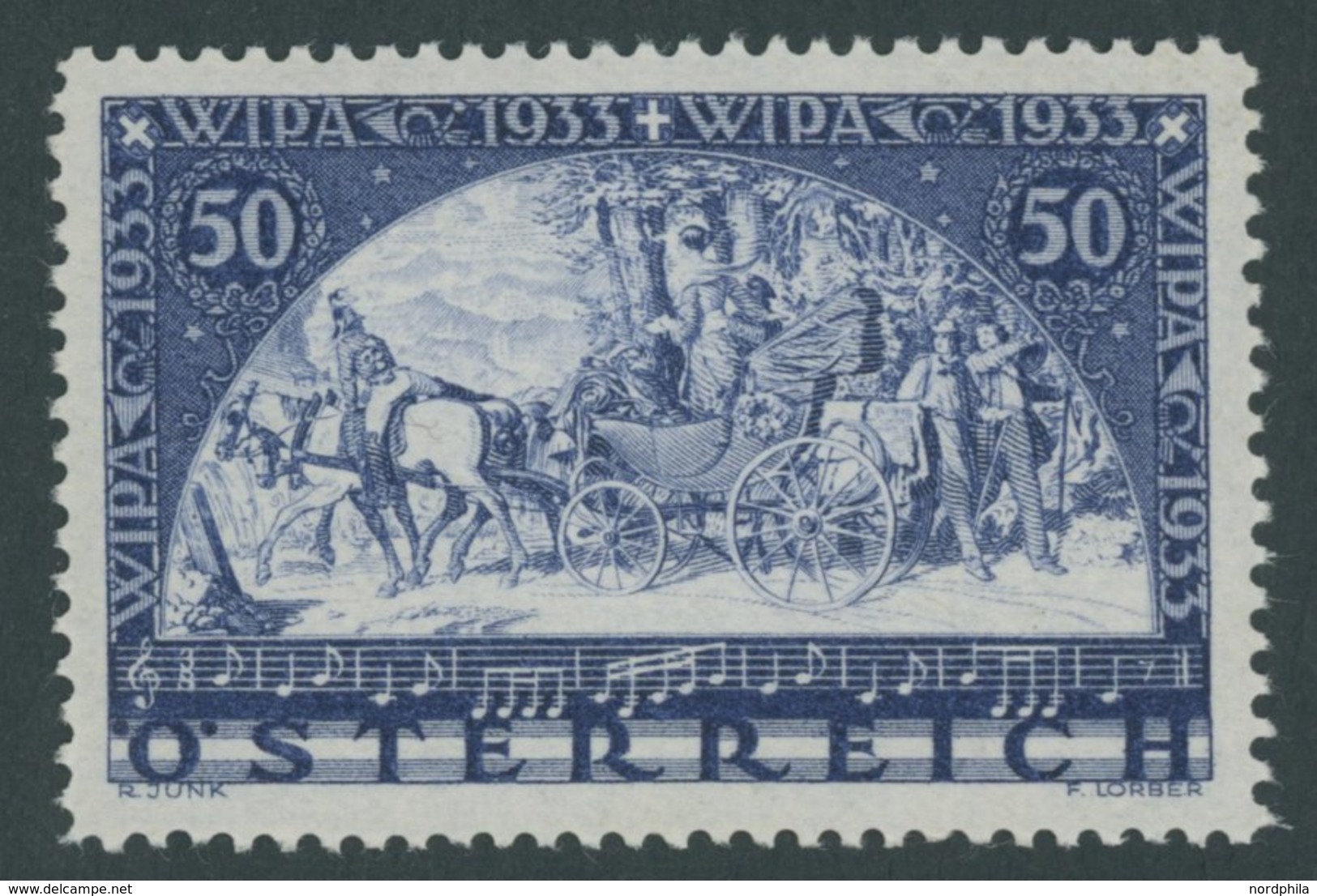 ÖSTERREICH 1918-1938 555A **, 1933, 50 G. WIPA, Gewöhnliches Papier, Postfrisch, Pracht, Mi. 320.- - Otros & Sin Clasificación