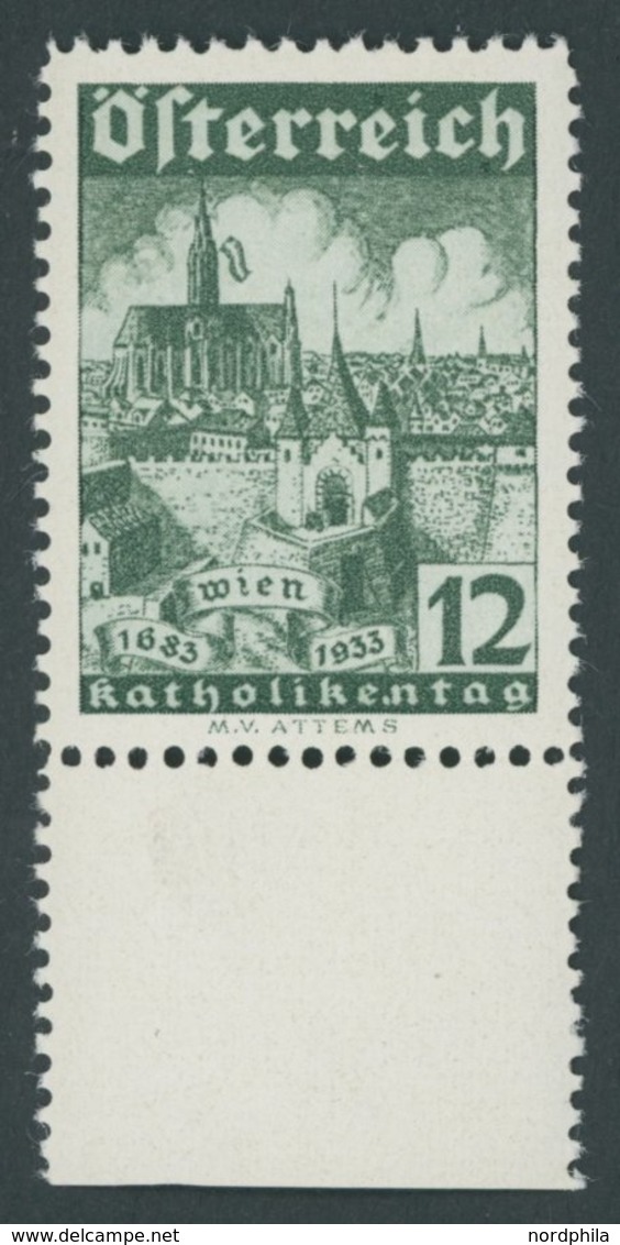 ÖSTERREICH 557I **, 1933, 12 G. Katholikentag Mit Abart Punkt Zwischen 3 Und N In Katholikentag, Pracht, Mi. 200.- - Sonstige & Ohne Zuordnung