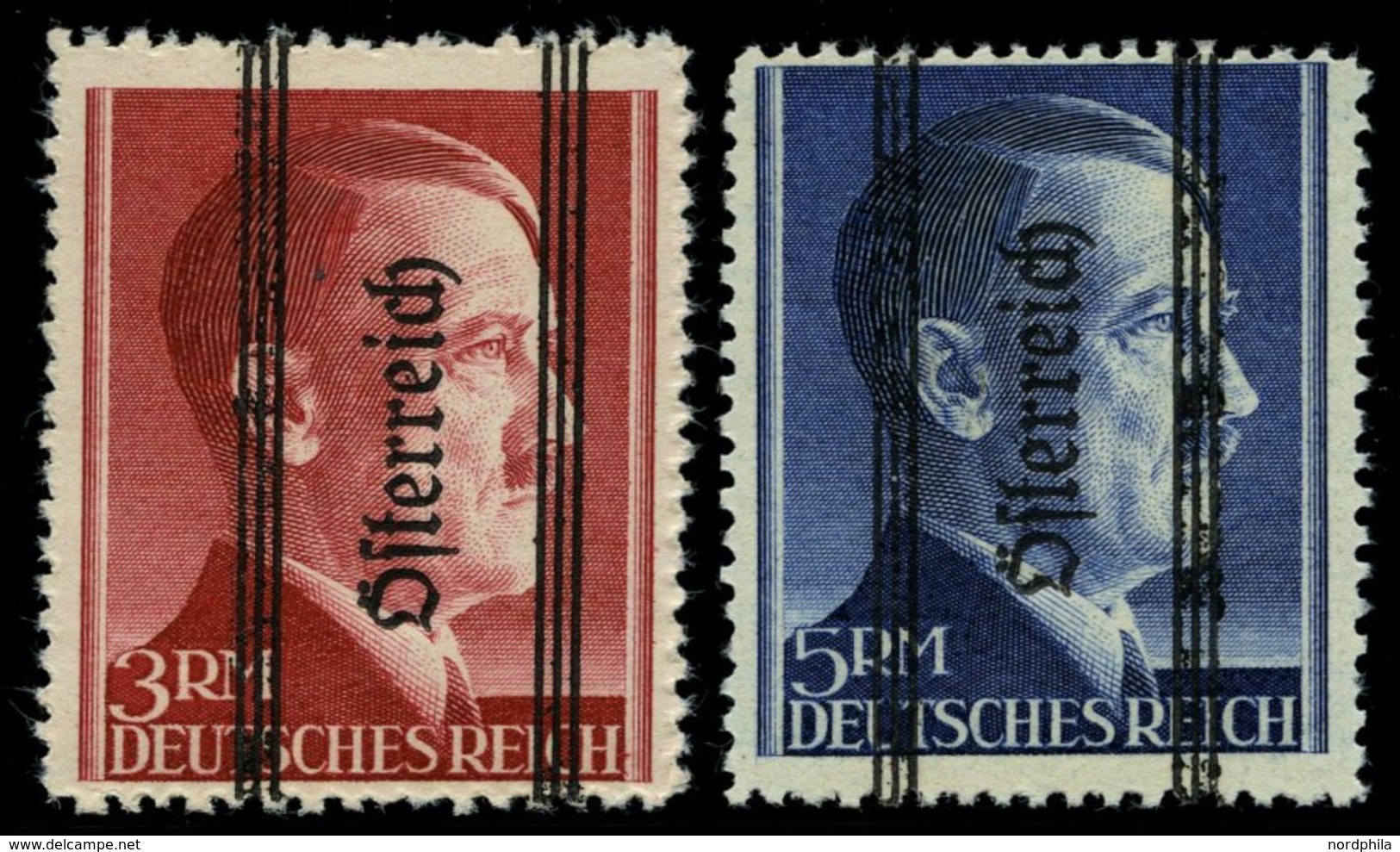 ÖSTERREICH 695/6IIA **, 1945, 3 Und 5 RM Grazer Aufdruck, Type II, Gezähnt L 121/2, üblich Gezähnt Pracht, Mi. 460.- - Otros & Sin Clasificación