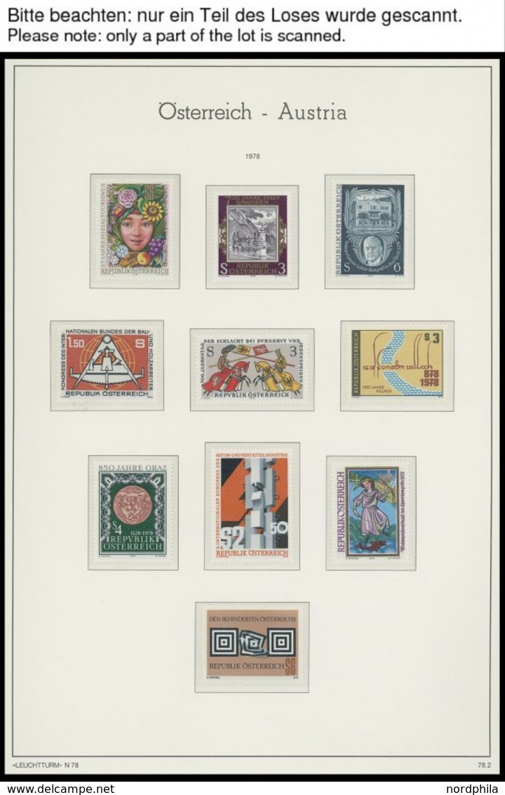 SAMMLUNGEN **, 1978-1996, Postfrische Komplette Sammlung Österreich Im Leuchtturm Falzlosalbum Mit Vielen Kleinbogen, Pr - Colecciones