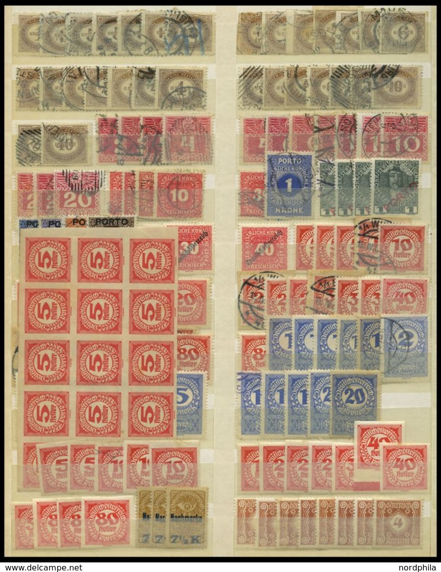 SAMMLUNGEN O,**,* , Kleine Sammlung Österreich Von 1850-1974 Im Einsteckbuch Mit Mittleren Ausgaben Sowie Portomarken, M - Colecciones