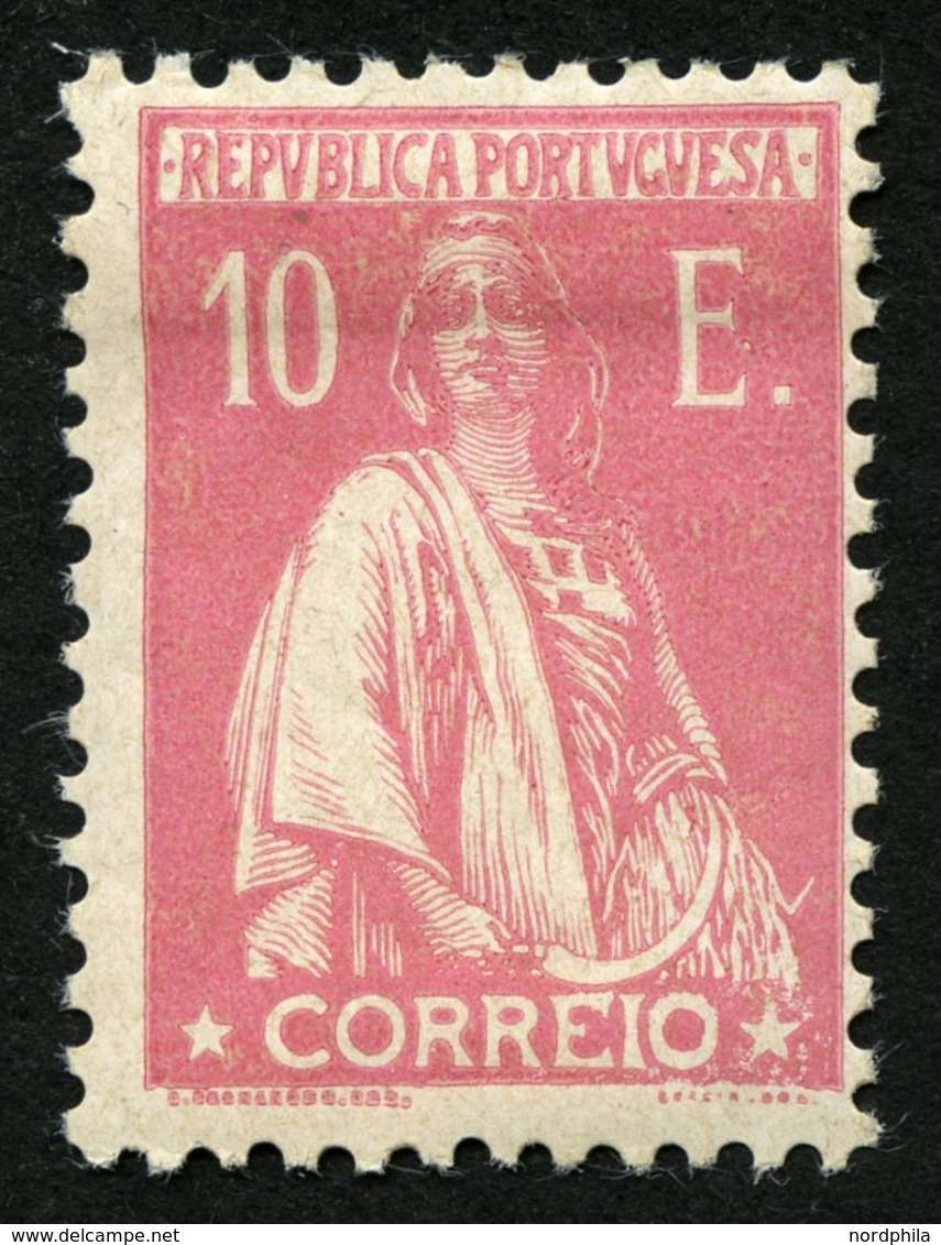 PORTUGAL 297 *, 1924, 10 E. Rosa, Falzrest, Pracht - Sonstige & Ohne Zuordnung