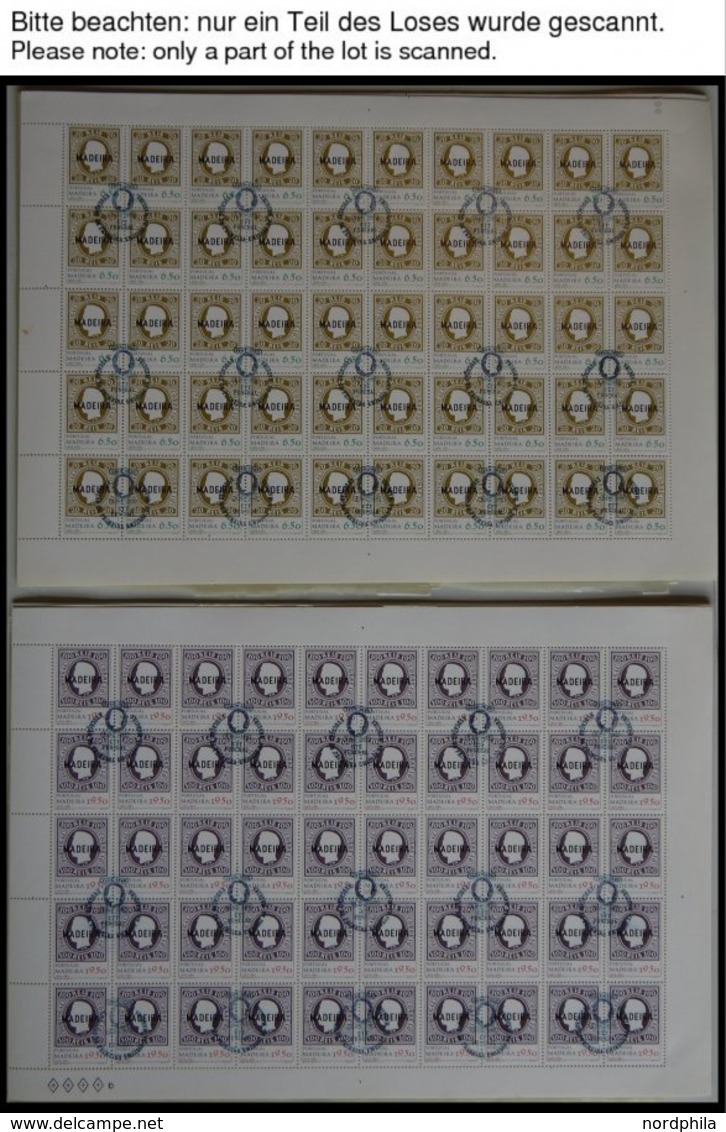 MADEIRA 62/3 O, 1980, 112. Jahrestag Der Ersten Markenausgaben, 900x In Bogen Mit Ersttags-Sonderstempeln, 2 Bogen Mi.Nr - Madère