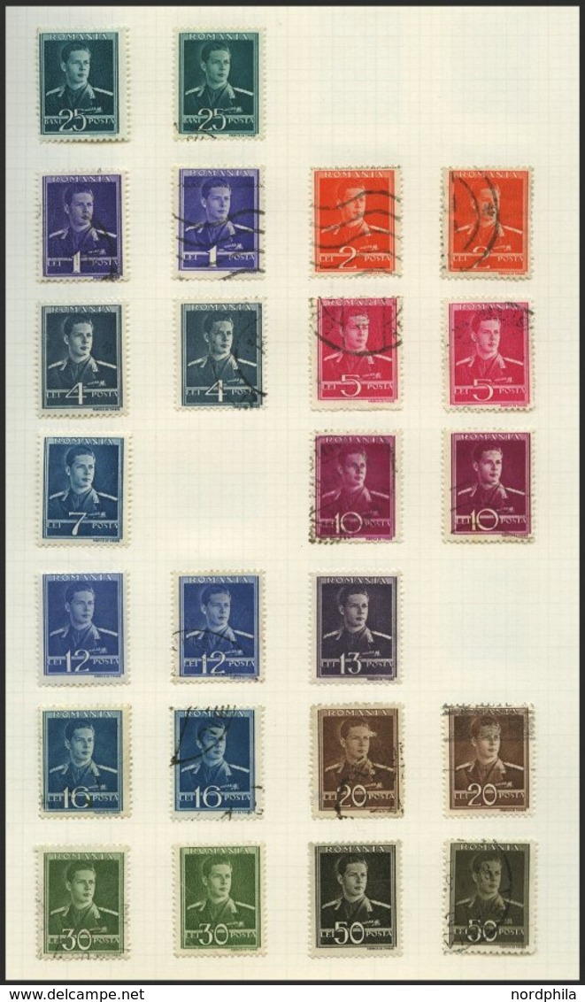 SAMMLUNGEN, LOTS O, *, Gestempelte Sammlung Rumänien Von 1903-76 In 2 Bänden Mit Einigen Besseren Ausgaben, Oftmals Dopp - Sammlungen