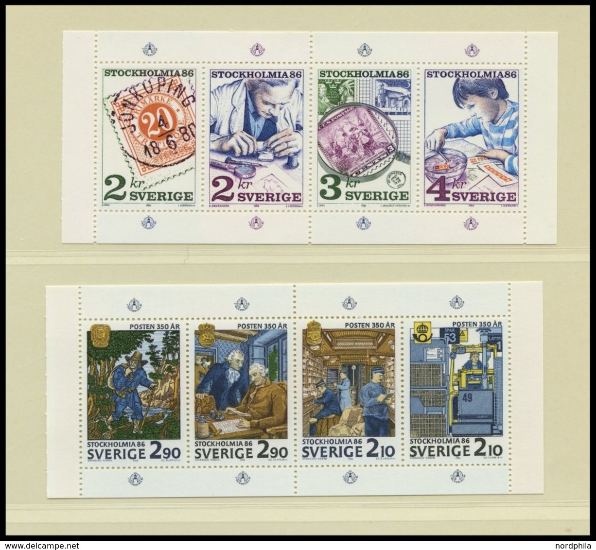 SCHWEDEN Bl. 7-14 **, 1979-86, 8 Blocks Komplett Und 4 Heftchenblätter, Pracht, Mi. 63.40 - Sonstige & Ohne Zuordnung