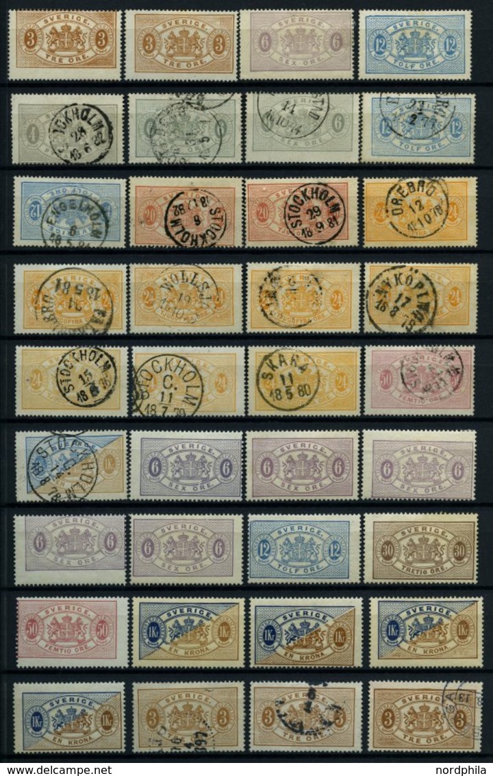 DIENSTMARKEN O.* , 1874-1893, Interessante Partie Von 129 Werten, Dabei Auch Bessere Farben- Und Stempel, Etwas Untersch - Dienstmarken