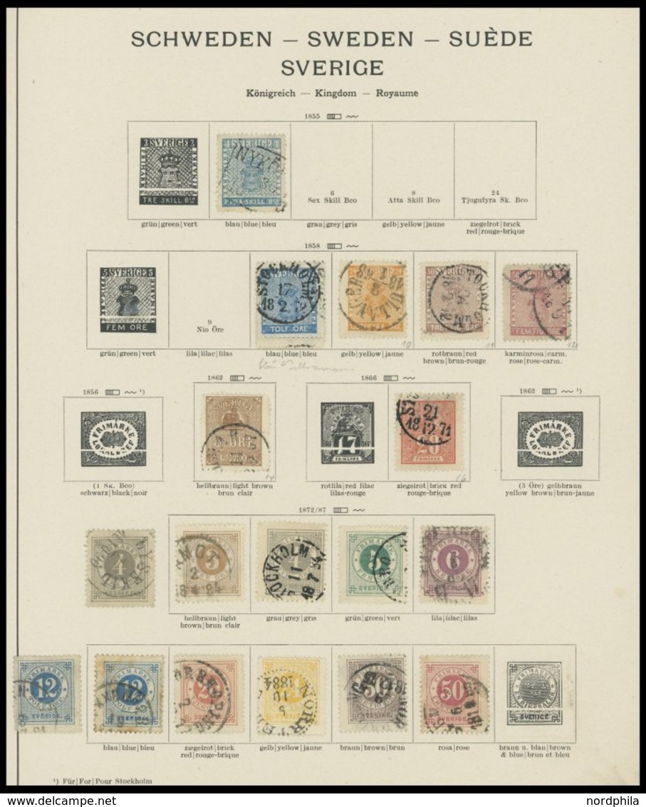 SAMMLUNGEN, LOTS O, *, 1855-1941, Alter Sammlungsteil Auf Seiten, Etwas Unterschiedlich, Mi. Ca. 850.- - Colecciones