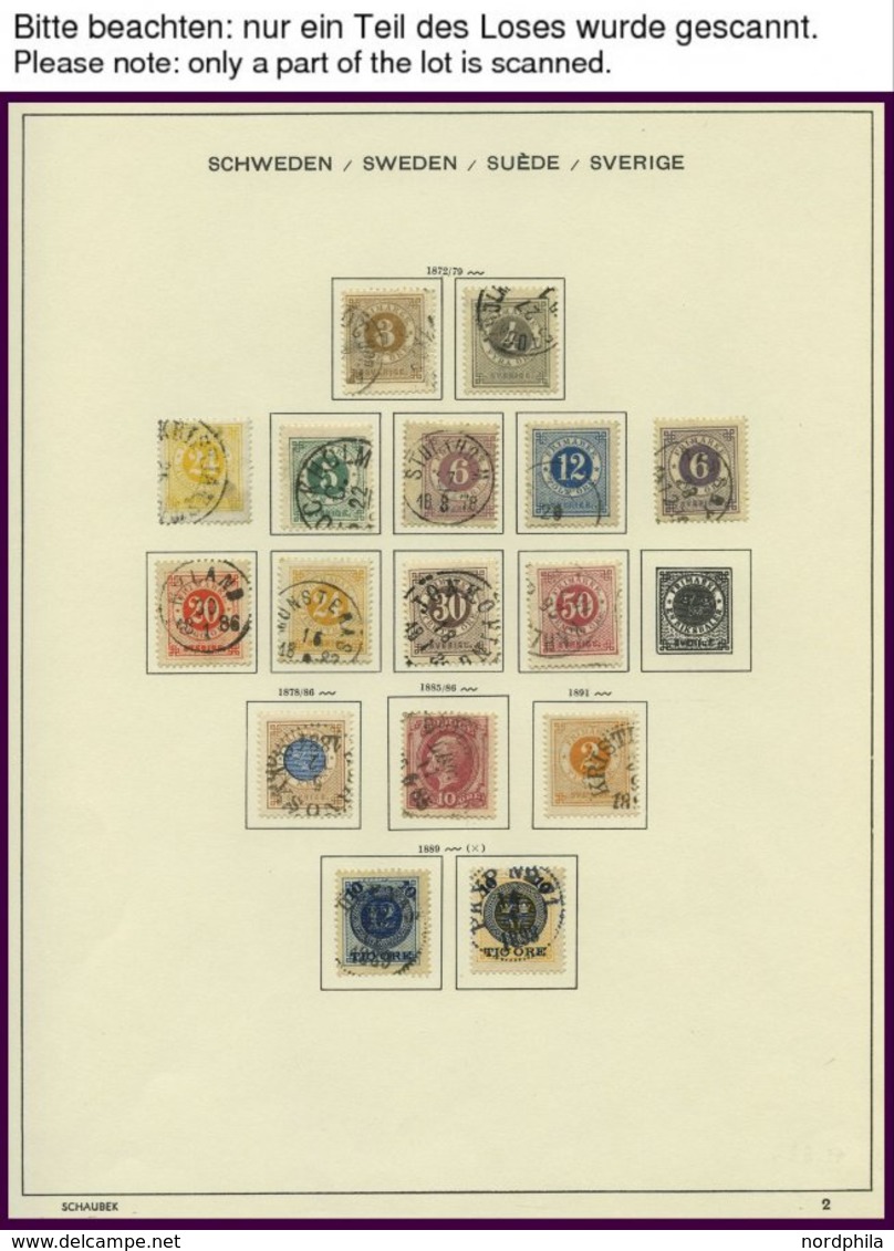 SAMMLUNGEN, LOTS O, 1872-1928, Sauberer Gestempelter Sammlungsteil (aus Mi.Nr. 17-212) Mit Guten Mittleren Ausgaben, Nac - Sammlungen