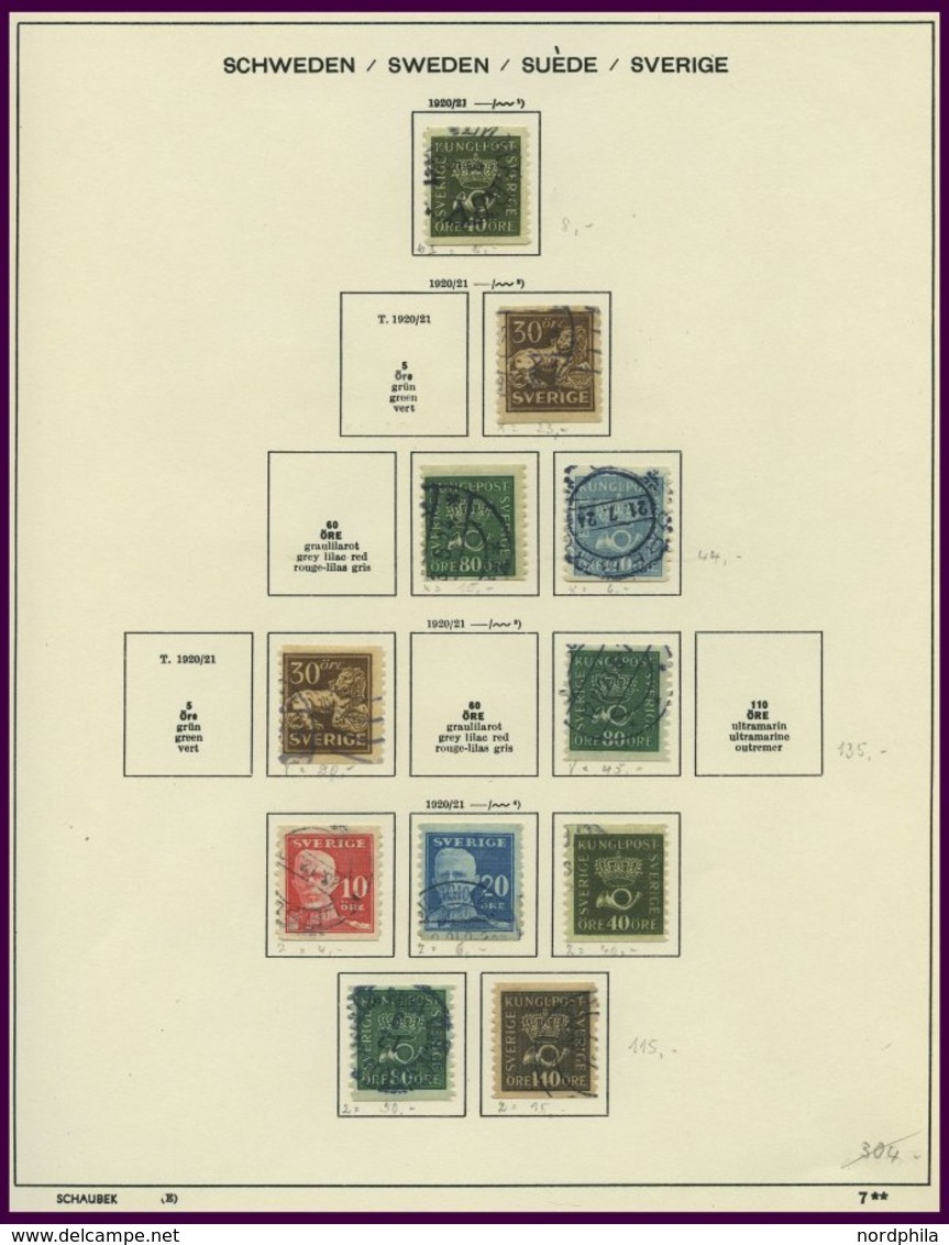 SAMMLUNGEN, LOTS O, 1872-1928, Sauberer Gestempelter Sammlungsteil (aus Mi.Nr. 17-212) Mit Guten Mittleren Ausgaben, Nac - Collections