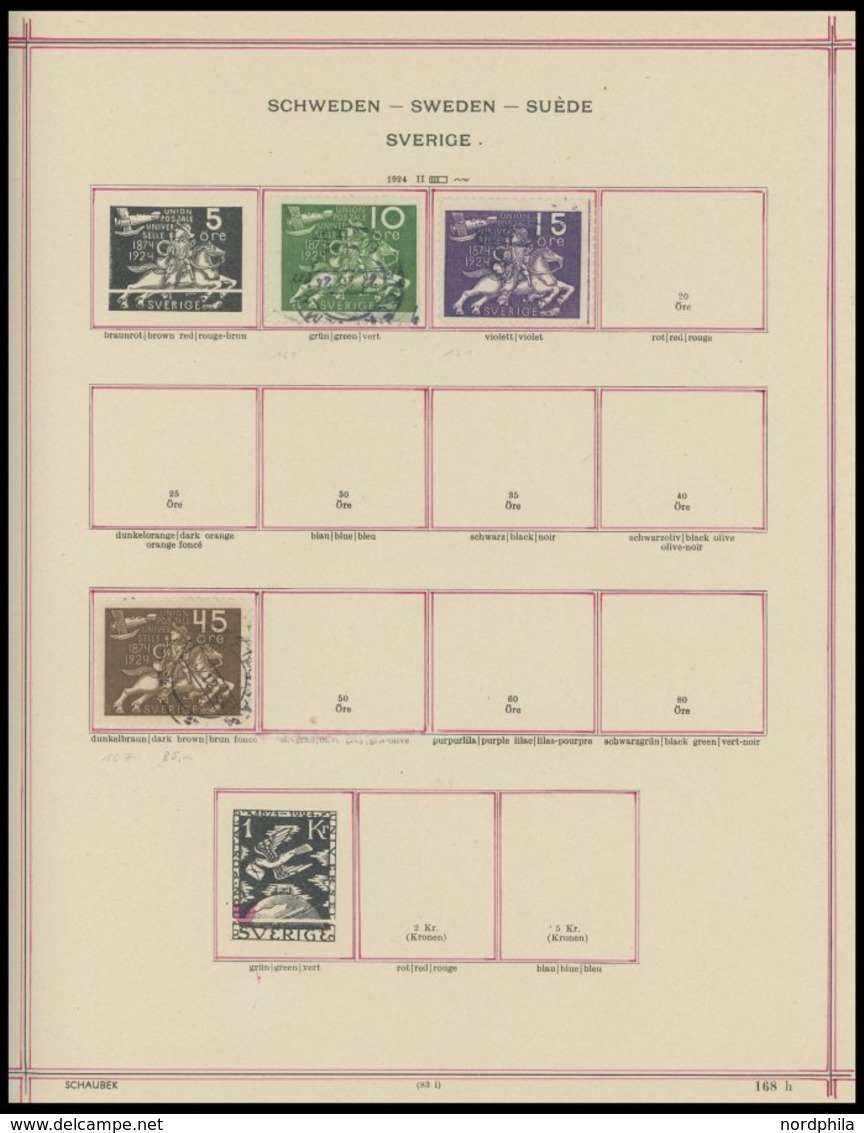 SAMMLUNGEN, LOTS O, Restsammlung Schweden Von 1858-1959 Mit Noch Mittleren Ausgaben, Fast Nur Prachterhaltung - Collections