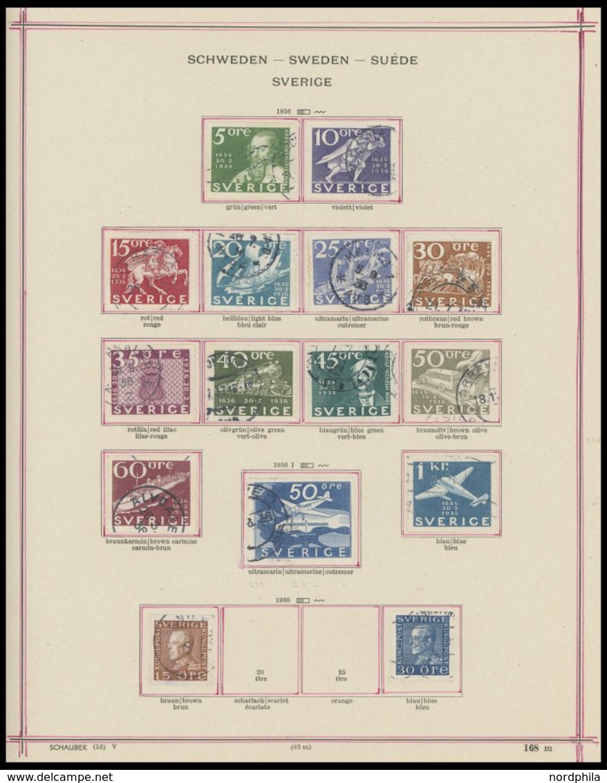 SAMMLUNGEN, LOTS o, Restsammlung Schweden von 1858-1959 mit noch mittleren Ausgaben, fast nur Prachterhaltung