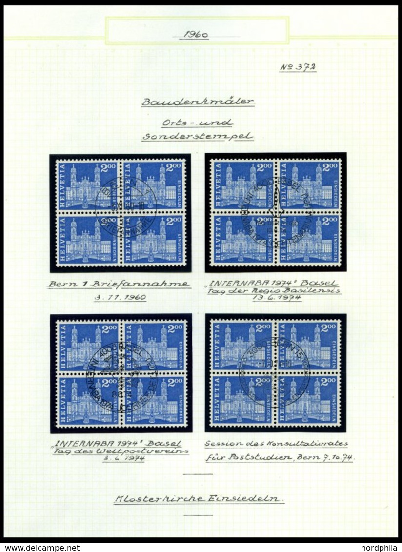 SCHWEIZ BUNDESPOST 696-713x VB O, 1960, Postgeschichtliche Motive Und Baudenkmäler, Normales Papier, In Zentrisch Gestem - 1843-1852 Poste Federali E Cantonali