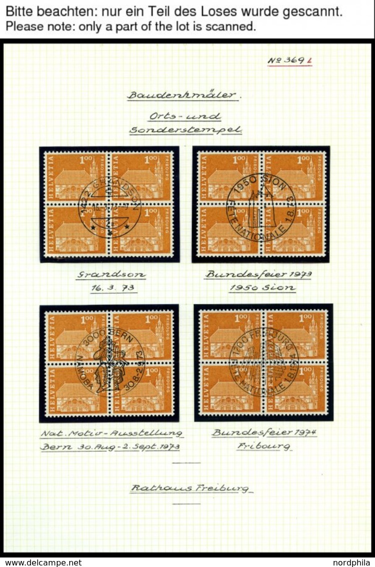 SCHWEIZ BUNDESPOST 696-712y VB O, 1963-68, Postgeschichtliche Motive Und Baudenkmäler, Phosphoreszierendes Papier (15 We - 1843-1852 Federal & Cantonal Stamps