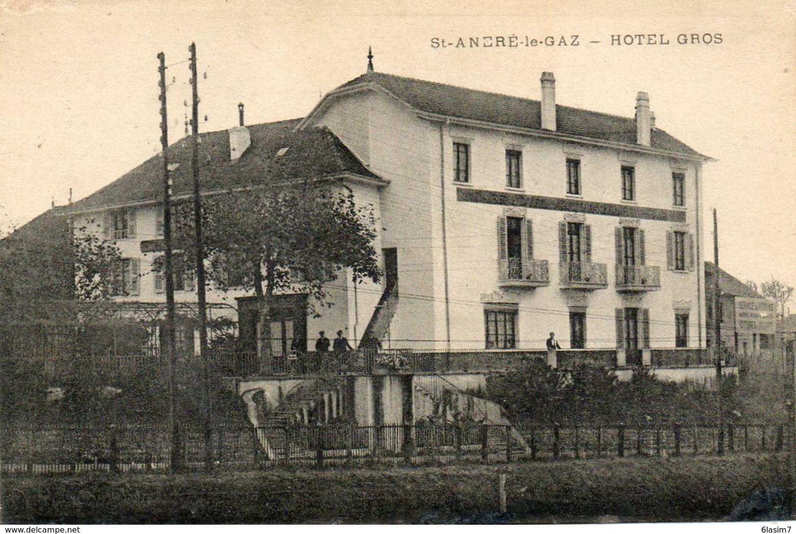 CPA - SAINT-ANDRE-le-GAZ (38) - Aspect De L'Hôtel Gros Dans Les Années 20 - Saint-André-le-Gaz