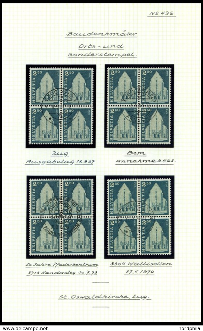 SCHWEIZ BUNDESPOST Aus 802-886 VB O, 1964-68, Postgeschichtliche Motive Und Baudenkmäler (SBN Nr. 412-27, 16 Werte) In Z - 1843-1852 Federal & Cantonal Stamps