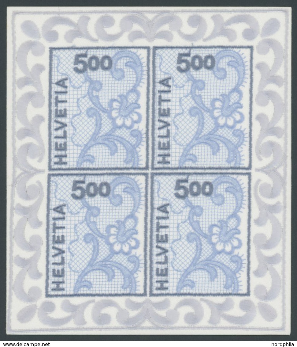 SCHWEIZ BUNDESPOST 1726KB **, 2000, 5 Fr. Galler Stickerei Im Kleinbogen, Postfrisch, Pracht, Mi. 220.- - 1843-1852 Federal & Cantonal Stamps