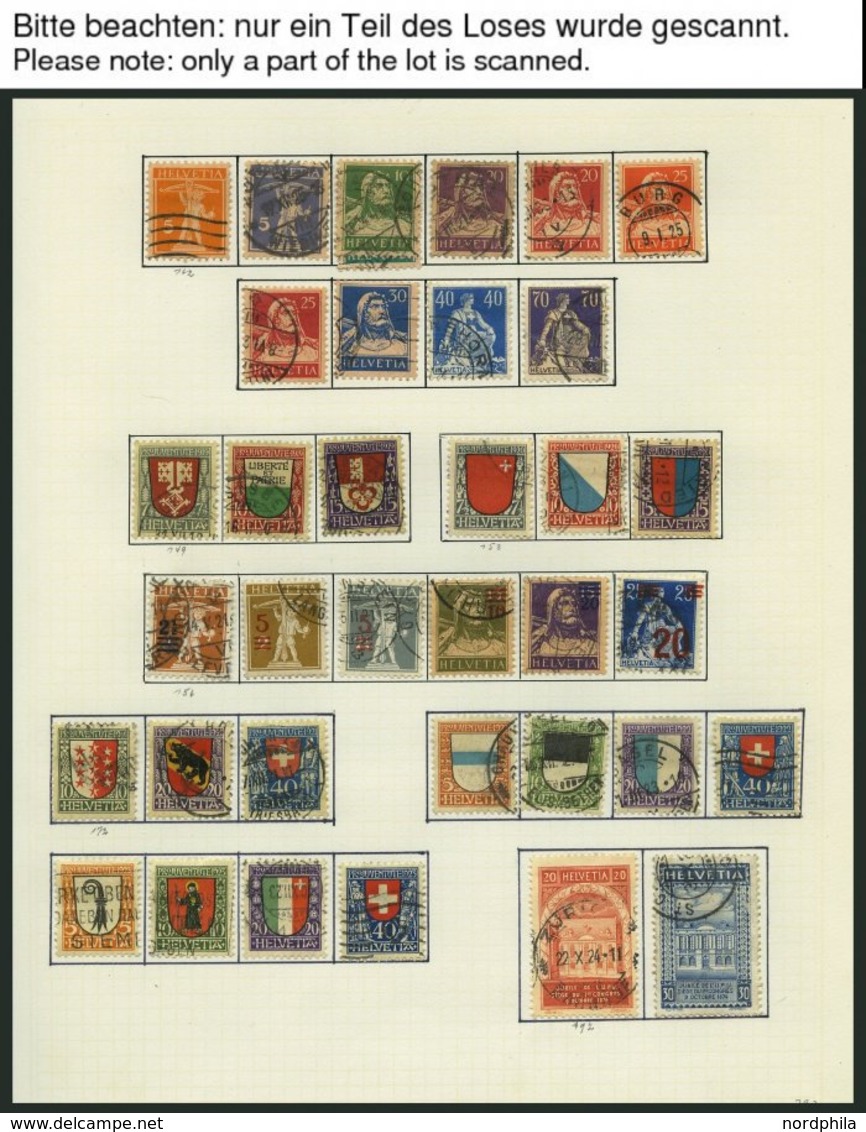 SAMMLUNGEN O, 1907-90, Sammlungsteil Schweiz Mit Mittleren Ausgaben, Feinst/Pracht, Mi. Ca. 2600.- - Sammlungen