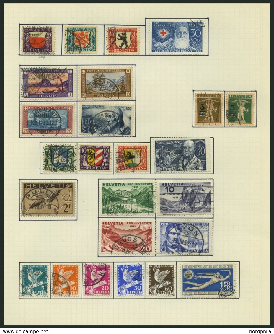 SAMMLUNGEN O, 1907-90, Sammlungsteil Schweiz Mit Mittleren Ausgaben, Feinst/Pracht, Mi. Ca. 2600.- - Lotes/Colecciones
