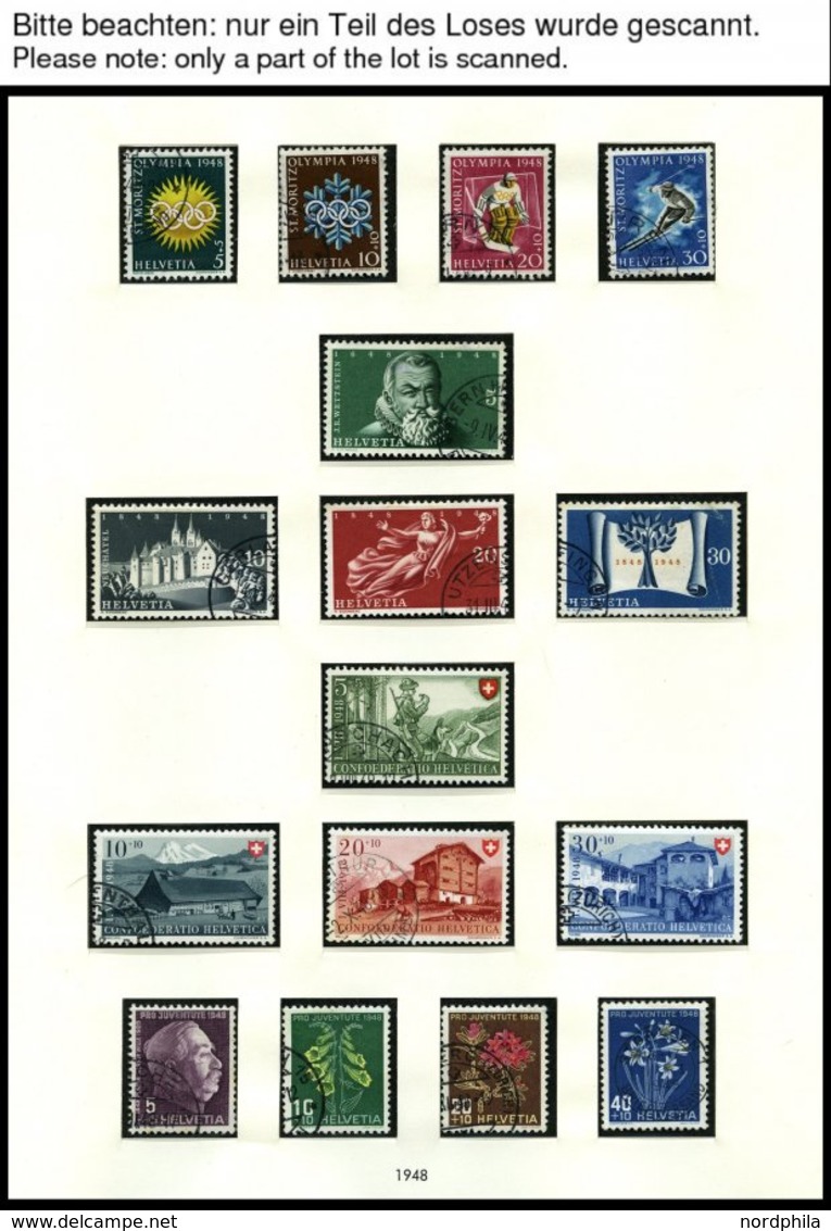 SAMMLUNGEN O, Gestempelte Sammlung Schweiz Von 1938-68 Mit Mittleren Ausgaben Im SAFE Falzlosalbum, Fast Nur Prachterhal - Lotes/Colecciones